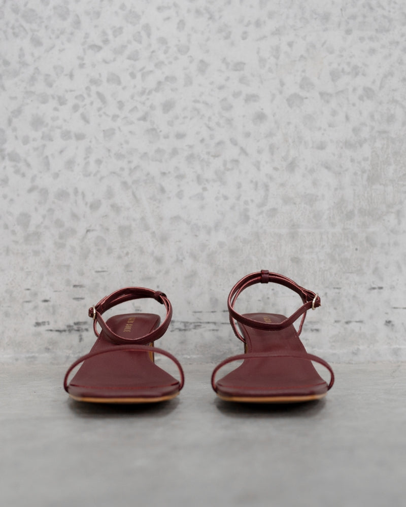 Alice Strappy Low Heels Berry