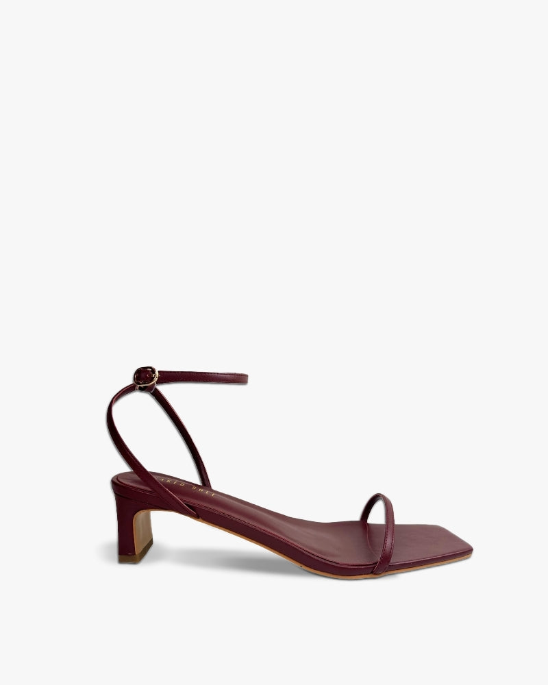 Alice Strappy Low Heels Berry