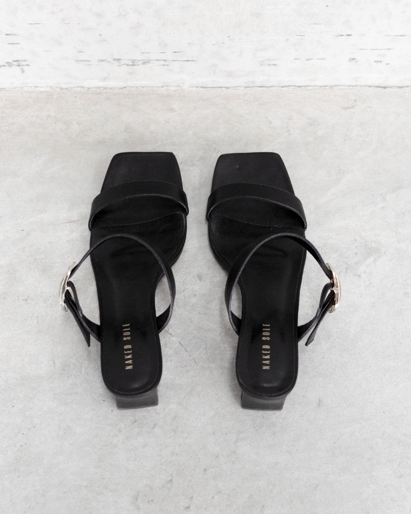 Kenzie Double-Strap Heels Black