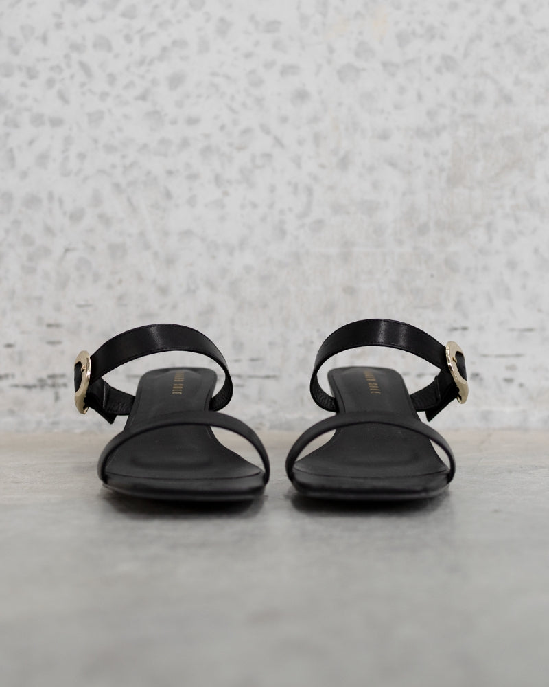 Kenzie Double-Strap Heels Black