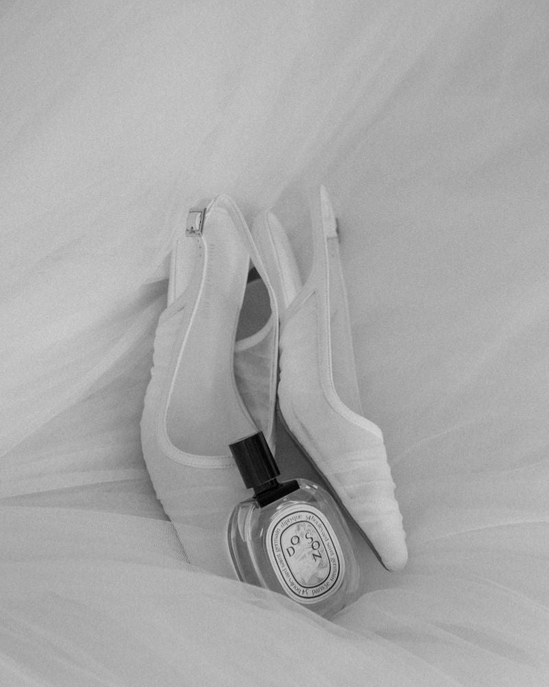 Black and white image of Rudi wedding shoe 