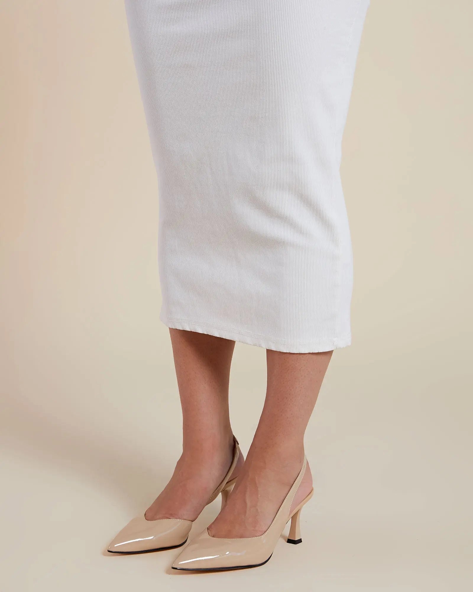 Elasticated Slingback Pointed Shape Heel 
