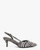 Zebra suede slingback 