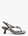 Harper Thong Heel in Stone Python – snakeskin-effect strap heel with sculpted 5cm kitten heel