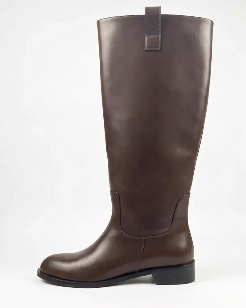 Ivy Knee High Boot in Espresso – soft rounded toe