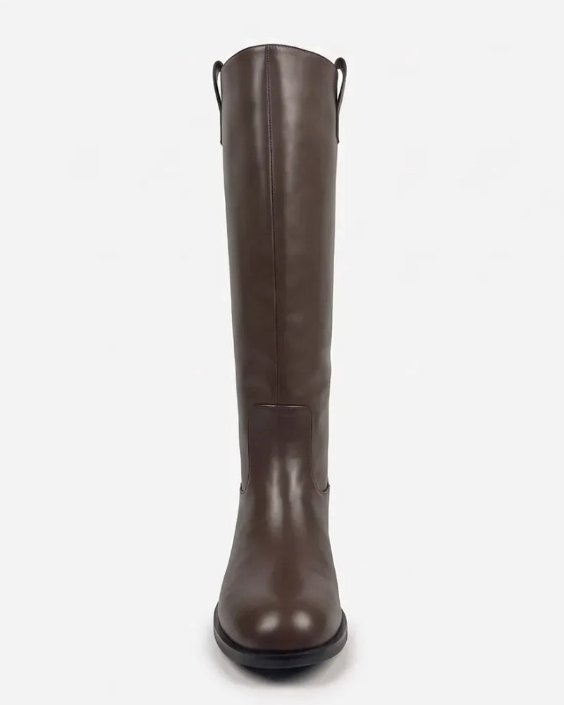 Ivy Knee High Boot in Espresso – large size women's boot, sizes 10–15