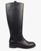 Ivy Knee High Boot in Midnight Black – pull-on design with structured shaft, women's sizes 10–15