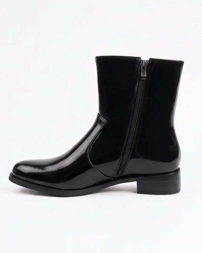 Mila Ankle Boot in Eclipse – soft almond toe