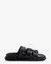 Poppy Slide in Black – cut-out upper with adjustable strap, women's sizes 10–15