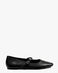 Sophia Ballet Flat in Onyx – adjustable strap with metal buckle, women's sizes 10–15
