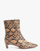 Valentina Ankle Boot in Desert Python – elongated square-point toe with centre seam, women's sizes 10–15
