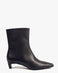 Valentina Ankle Boot in Onyx – elongated square-point toe with centre seam, women's sizes 10–15